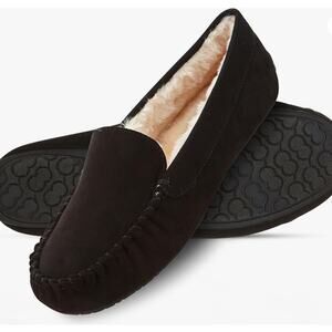 Floopi Women Slippers Moccasins Cozy Memory Foam Indoor & Outdoor in Black